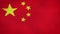 Chinese Flag Waving in Wind Animation - video