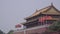 Chinese flags wave outside Forbidden City