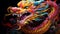 Chinese folklore Dragon suitable for Chinese New Year.Generative AI
