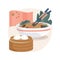 Chinese food abstract concept vector illustration.