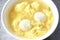 Chinese food, fish ball soup with egg