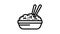 chinese food line icon animation