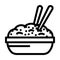 chinese food line icon vector illustration