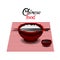Chinese food rice color vector flat icon