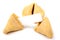 Chinese fortune cookie with blank paper