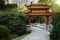 Chinese Gate in a park