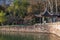 Chinese gazebo on the coast in famous West Lake