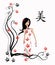 Chinese Girl With Calligraphy