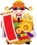 Chinese god of prosperity design illustration