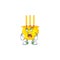 Chinese gold incense cartoon character design having angry face