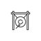 Chinese gong line icon