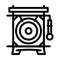 chinese gong line icon vector illustration