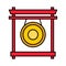 Chinese gong vector, Chinese New year filled icon