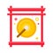Chinese gong vector, Chinese New year flat icon
