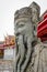 Chinese Guard statue in Wat Pho, Bangkok, Thailand