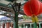 Chinese Hanging Red Lantern Closeup