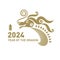 Chinese Happy New Year 2024. Logo design. Year of the Dragon.