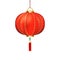 Chinese holiday paper lantern sign isolated icon 3d realistic design vector illustration