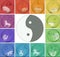 Chinese horoscope around yin yang