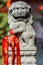 chinese imperial lion statue in the The Jade Buddha Temple shanghai china