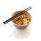 Chinese instant noodle in a bowl.