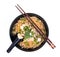 Chinese instant noodle with minced pork