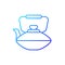 Chinese iron teapot gradient linear vector icon