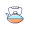 Chinese iron teapot RGB color icon