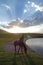 Chinese Kazakh herdsmen ride horse