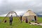 Chinese Kazakh people Construction yurts