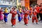 Chinese kid dancer theater group dancing in Chinese respect the gods celebration of Lampang