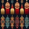 Chinese Knots and Tassels with seamless pattern