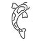 Chinese koi carp icon, outline style