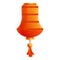 Chinese lamp icon, cartoon style