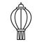 Chinese lamp icon, outline style