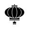 Chinese lantern black glyph icon