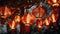 Chinese Lantern New Year Festival with Festive Illuminated Red Lanterns