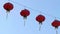 Chinese lanterns above a street in chinatown of san francisco