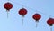 Chinese lanterns above a street in chinatown of san francisco