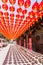 Chinese lanterns outside a temple in Telok Ayer street, SIngapore