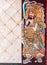 Chinese legend of the god\'s painting on wooden door.