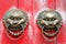 Chinese lion door knockers