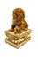 Chinese lion statue isolate white background