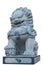 Chinese lion statue isolated on white with clipping path