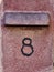 Chinese Lucky Number 8 House Number on Mail Box