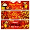 Chinese lunar New Year vector greeting banners