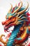 Chinese majestic dragon in fantasy shape illustration.