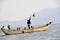 Chinese man fishing with cormorants birds