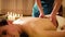 Chinese massage therapist doing massage