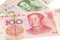 Chinese money yuan banknote